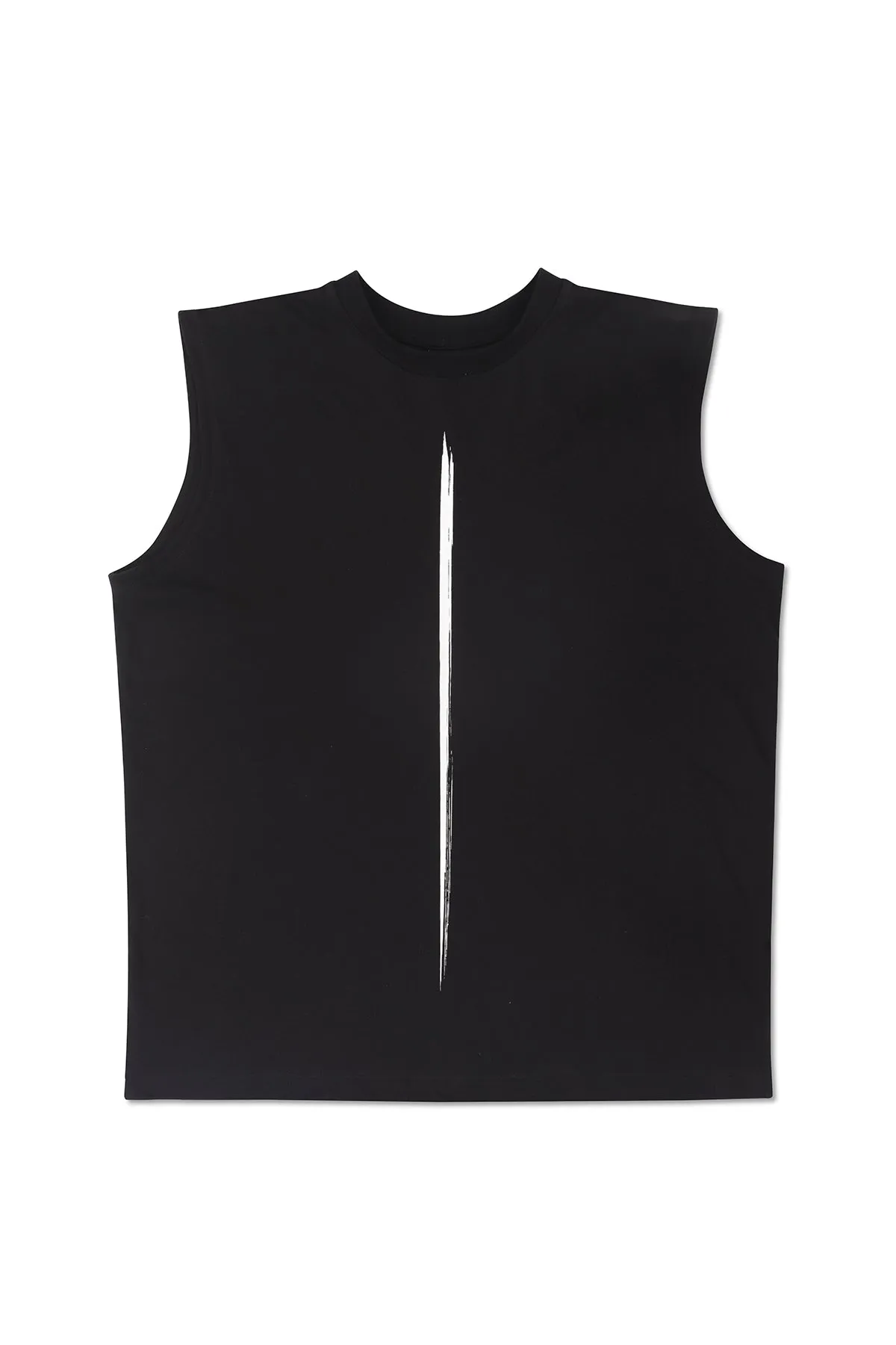 INK SLEEVELESS T-SHIRT IN BLACK