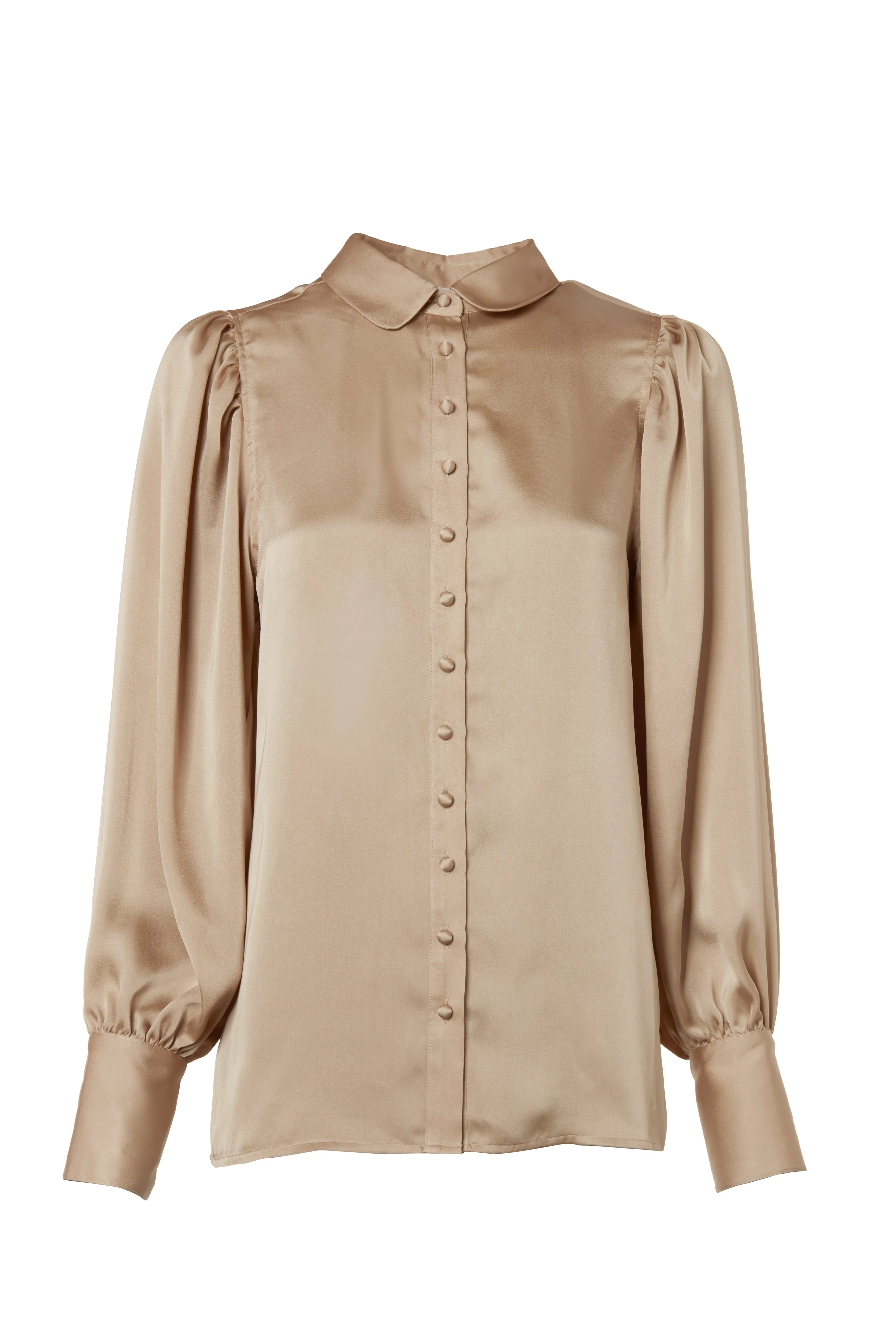 Isla Satin Shirt (Champagne)