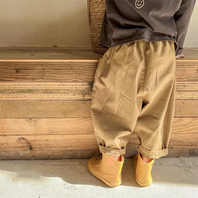 Kids Retro Patched Pants