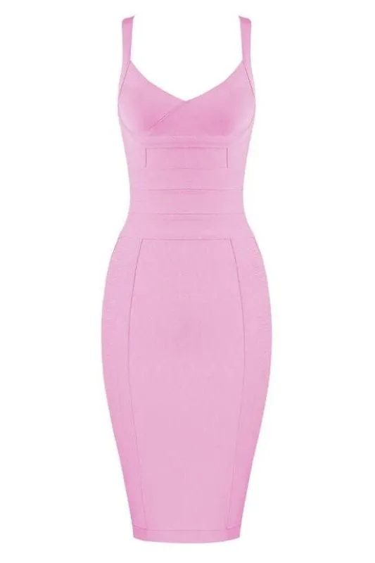 Kit Bandage Dress - Blush Pink