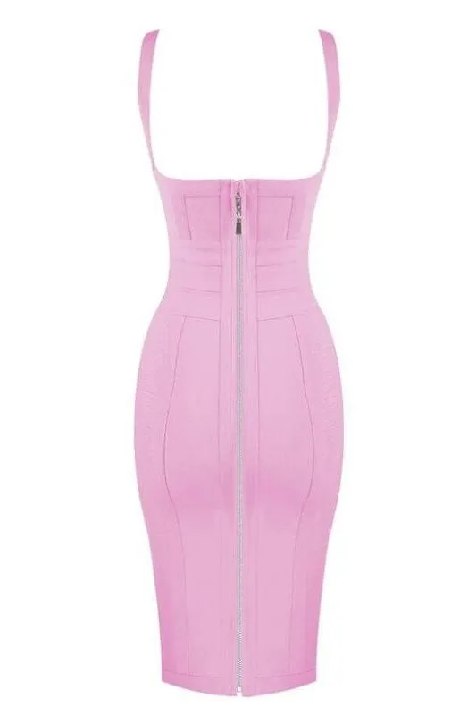 Kit Bandage Dress - Blush Pink