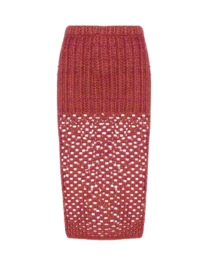 Knit Aria Midi Skirt - Berry Burst