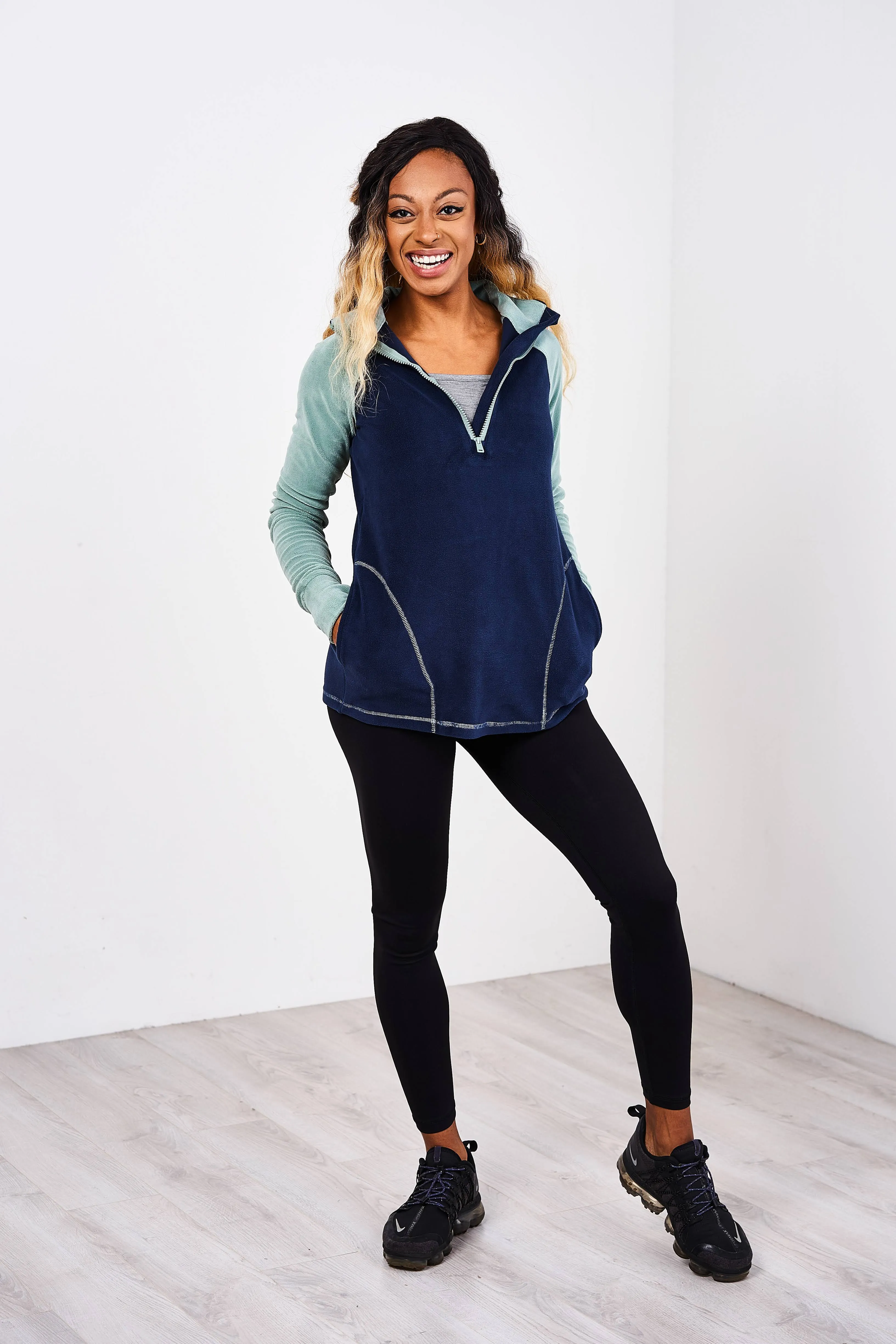 Latched Mama Zip Fleece Nursing Pullover - Final Sale