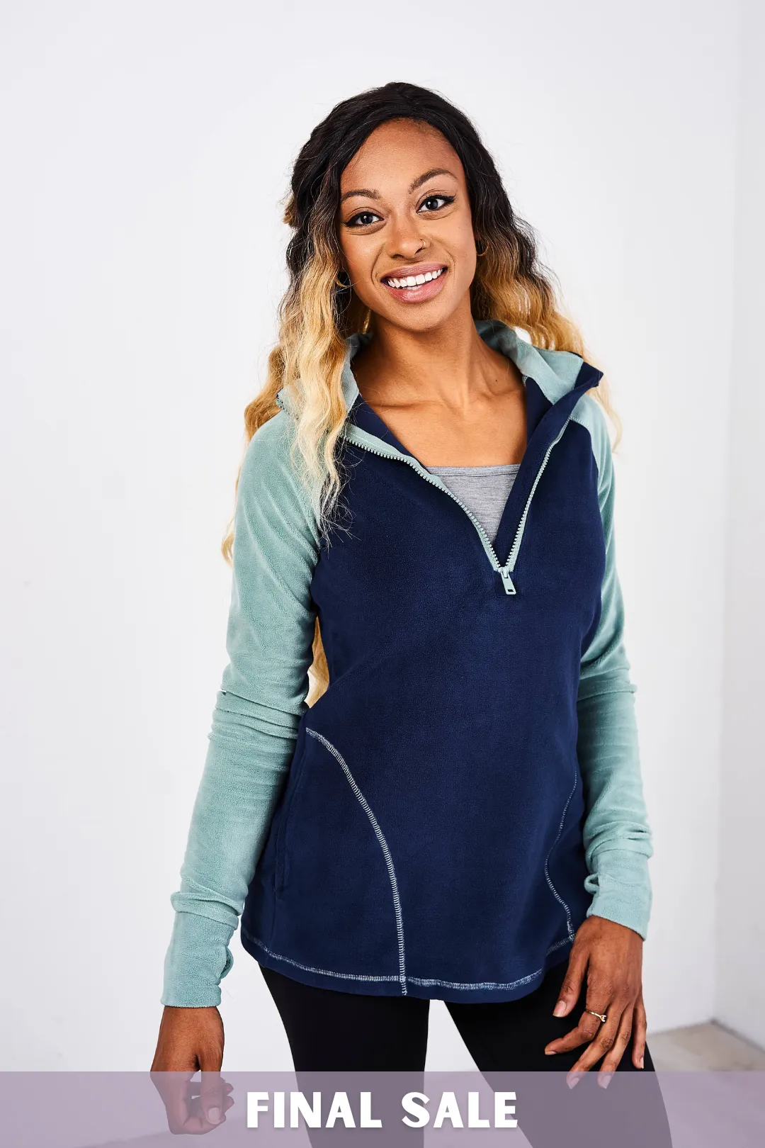 Latched Mama Zip Fleece Nursing Pullover - Final Sale