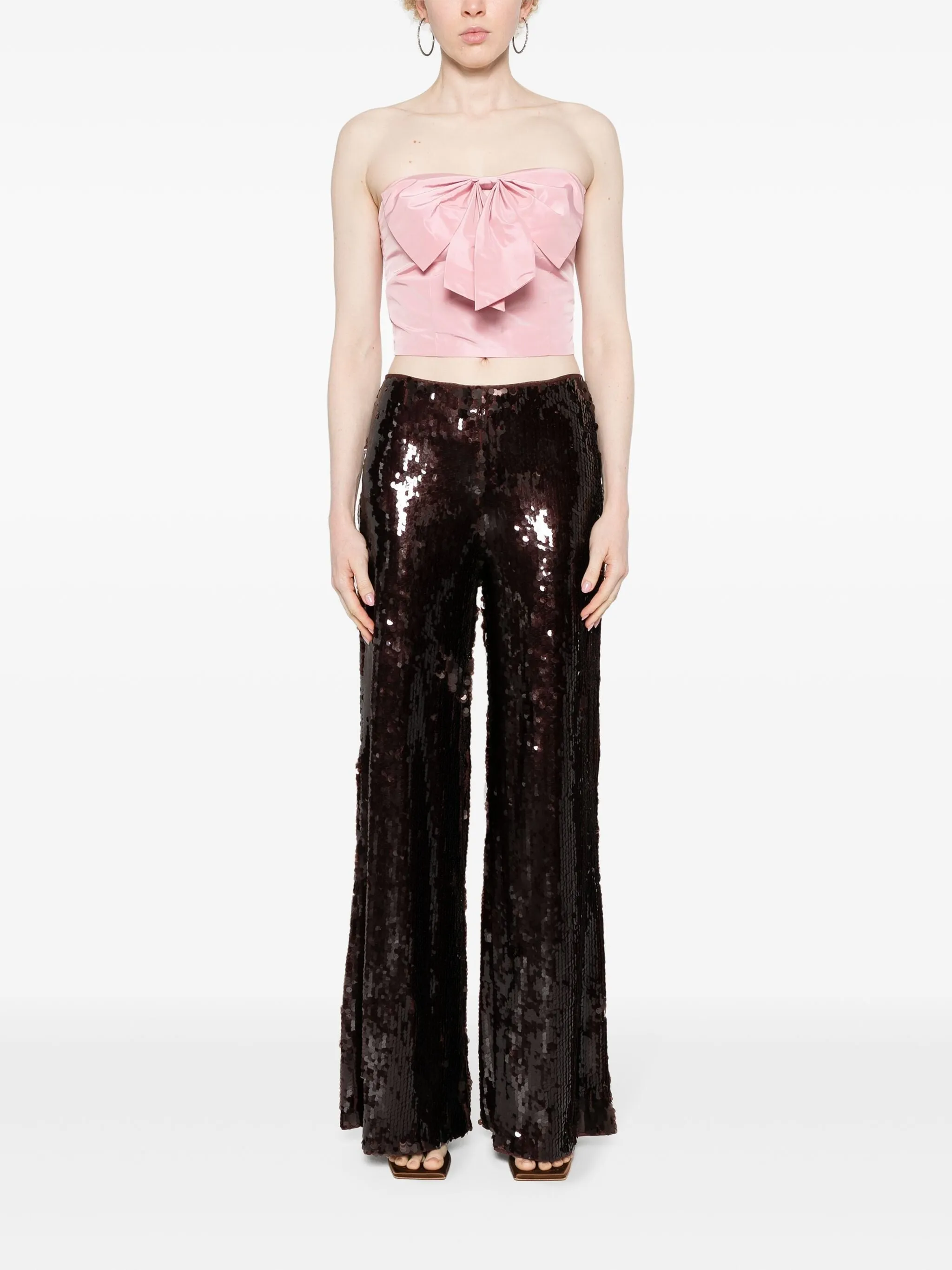 LUKE HIGH-WAISTED WIDE LEG TROUSERS