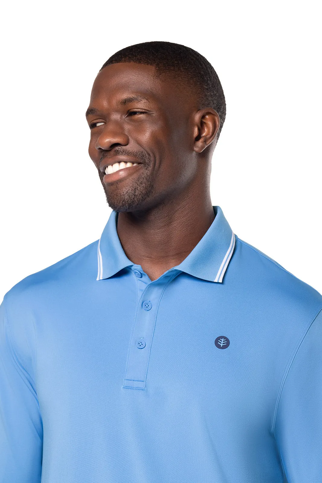 Men's Erodym Long Sleeve Golf Polo | Clear Sky Blue