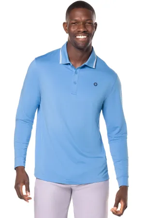 Men's Erodym Long Sleeve Golf Polo | Clear Sky Blue