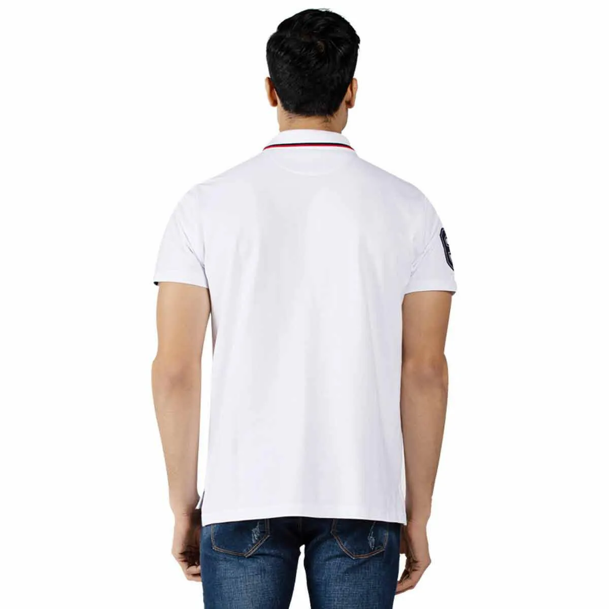 Men's Polo T-Shirt Colour Block Short Sleeve