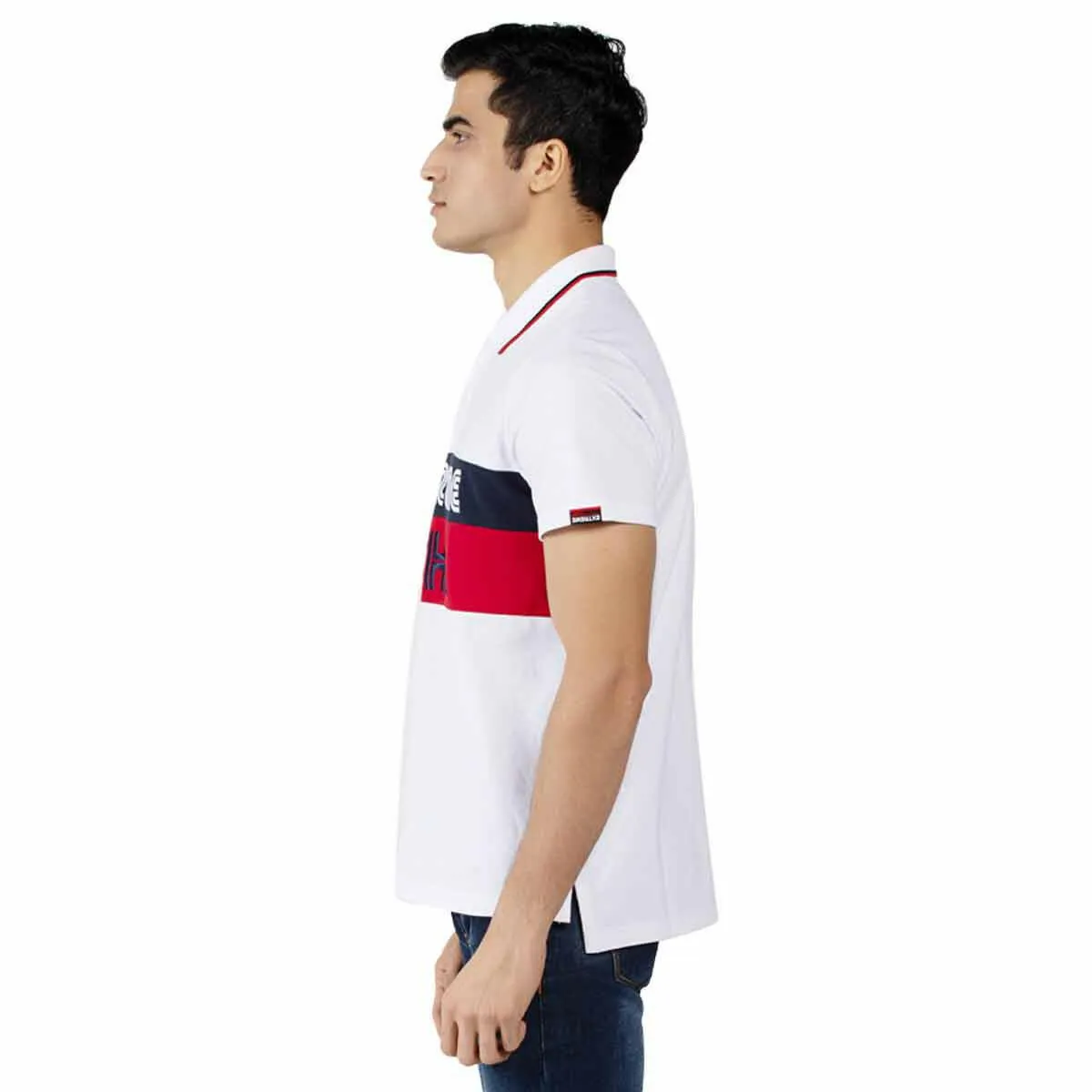 Men's Polo T-Shirt Colour Block Short Sleeve