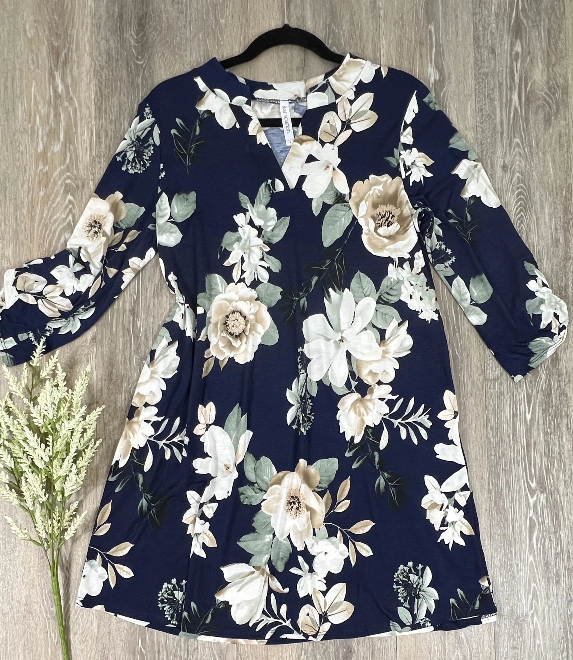 Navy Background Dress