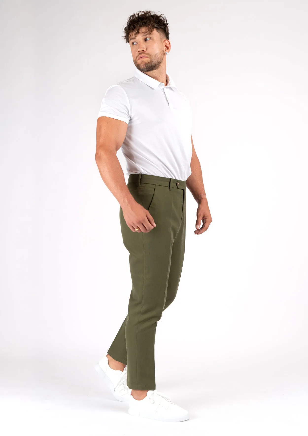 Olive Cotton Pants