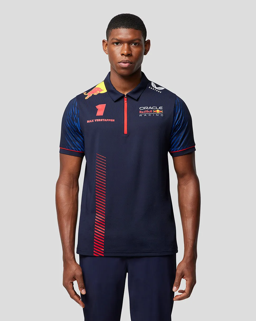 ORACLE RED BULL RACING MENS SHORT SLEEVE POLO SHIRT DRIVER MAX VERSTAPPEN - NIGHT SKY