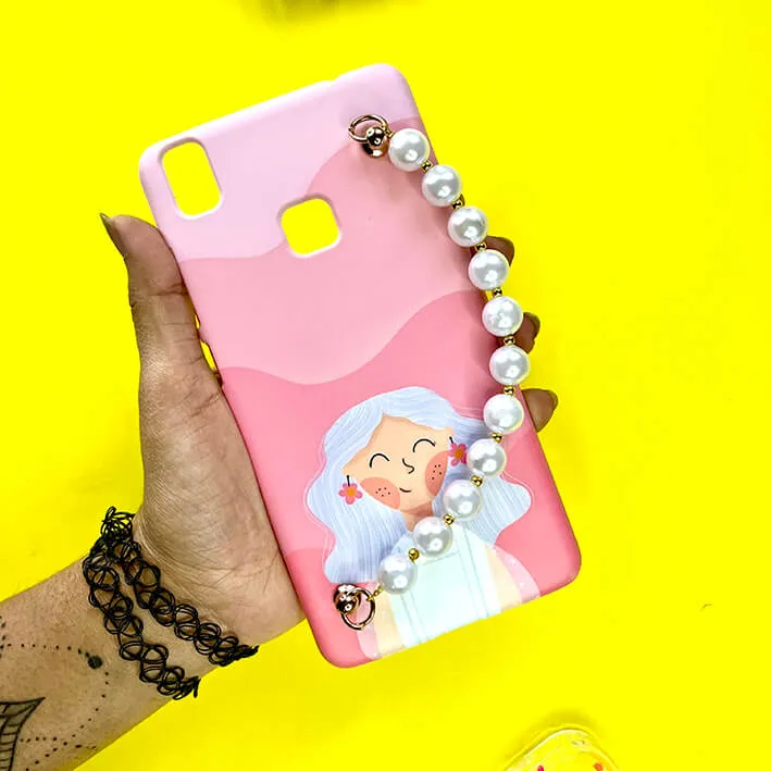 Pink Girl Pearl Phone Cover