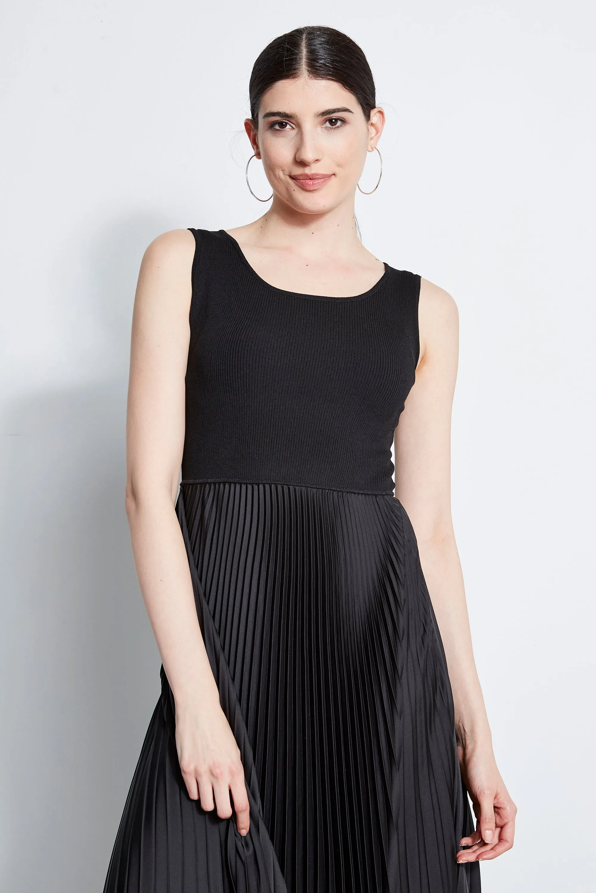 Pleated Midi Dress