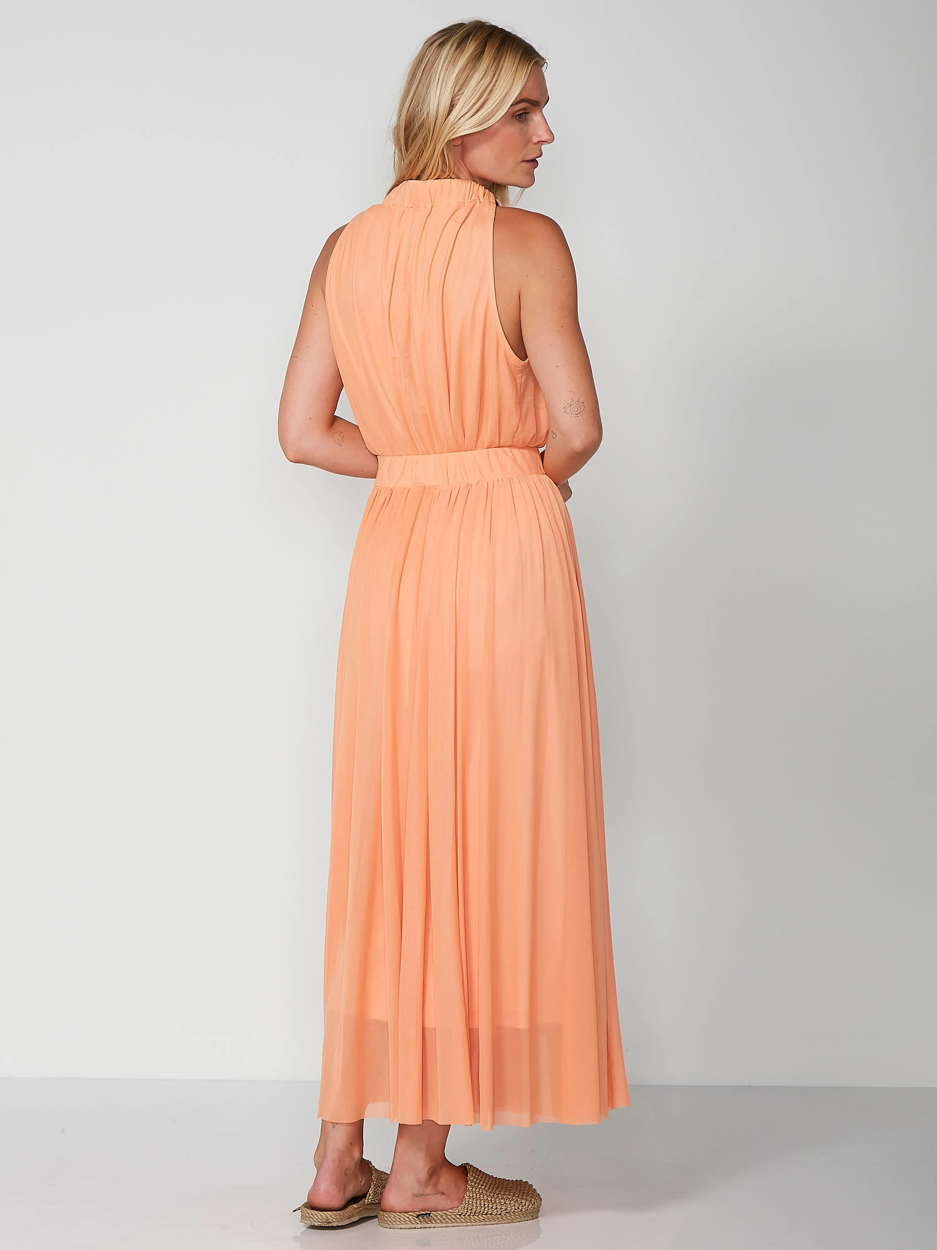 PUTTE pleated skirt - hot orange