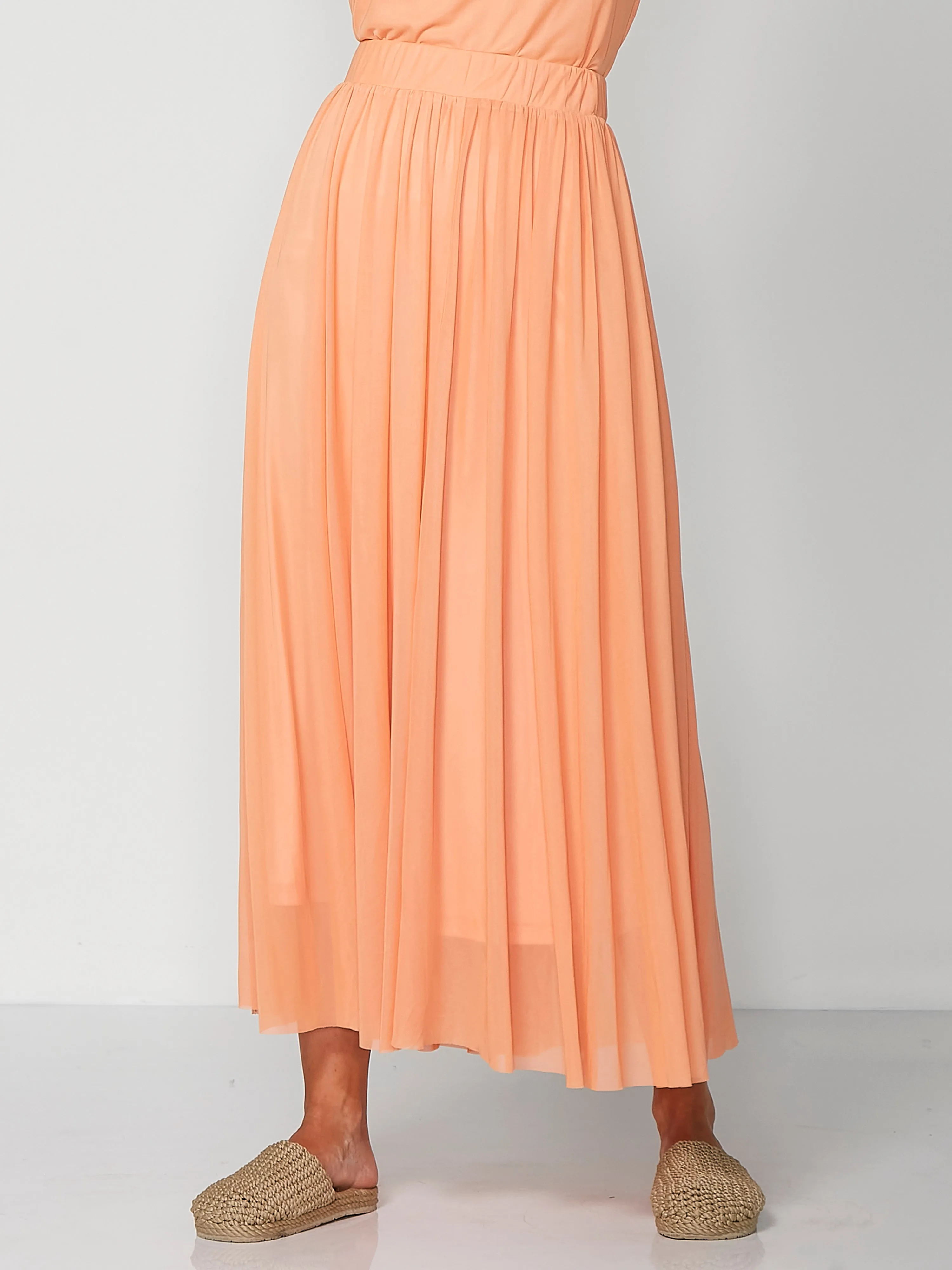 PUTTE pleated skirt - hot orange