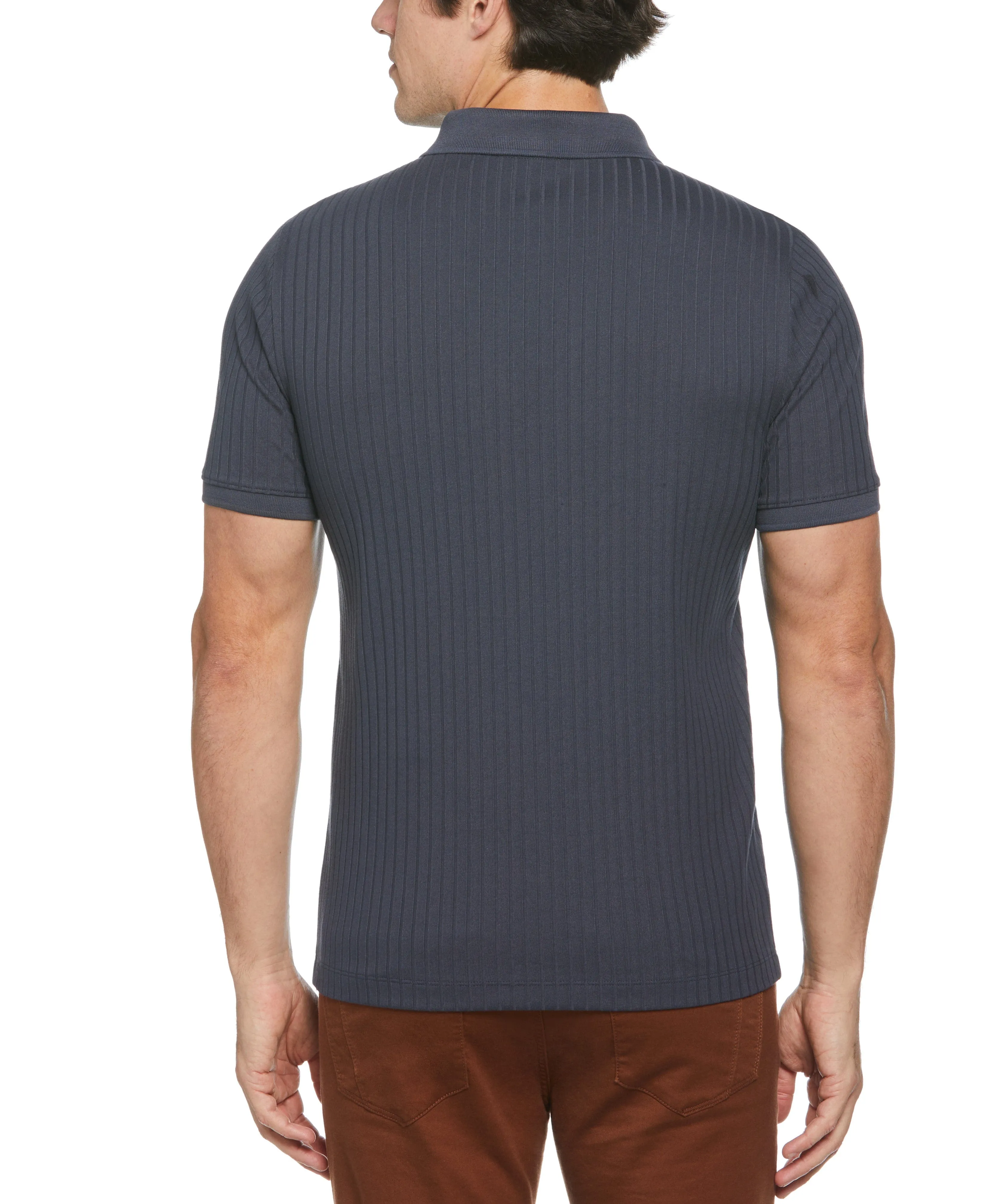 Quarter Zip Ribbed Polo