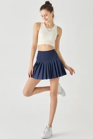 [Rexing x Peiliee Sport] Tennis Girl Seamless High-Waisted Pleated Skirt with Built-in Shorts