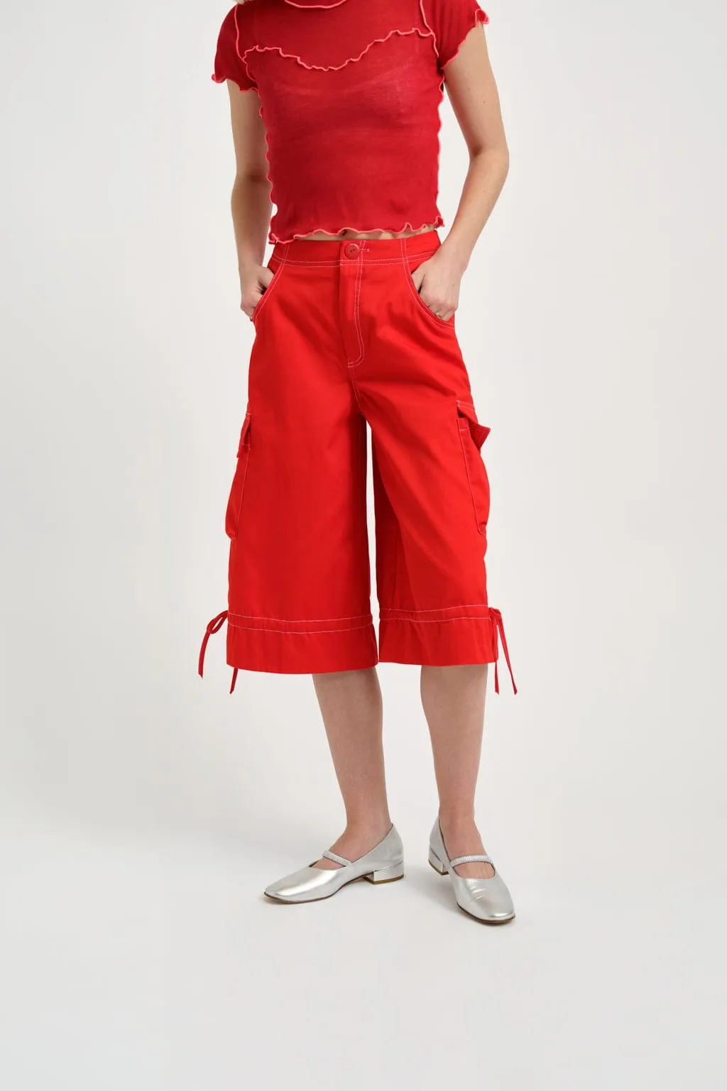 Roxy Short Red Twill