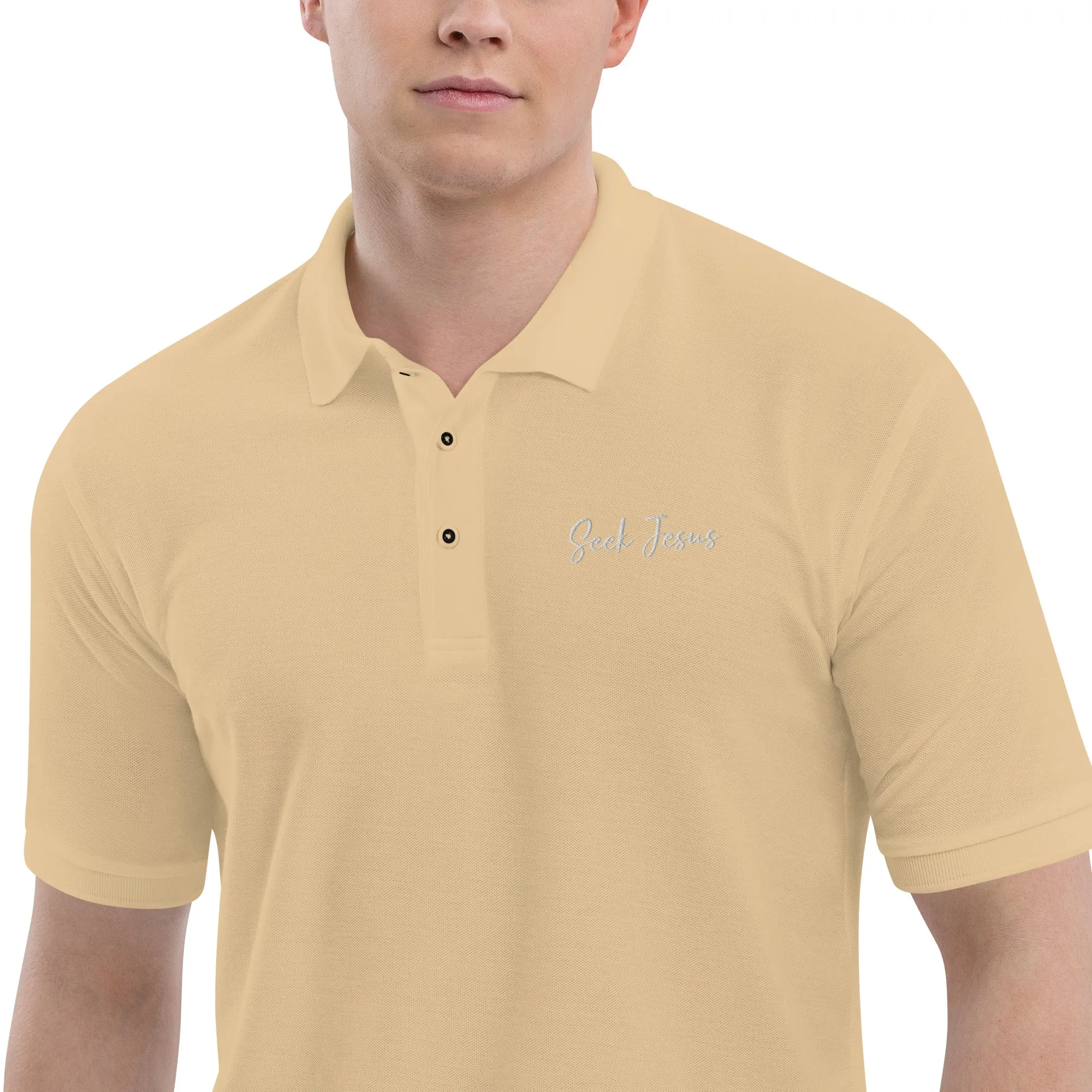 Seek Jesus Men's Premium Christian Polo Shirt