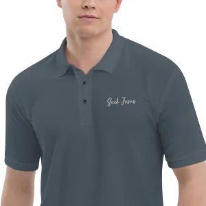 Seek Jesus Men's Premium Christian Polo Shirt