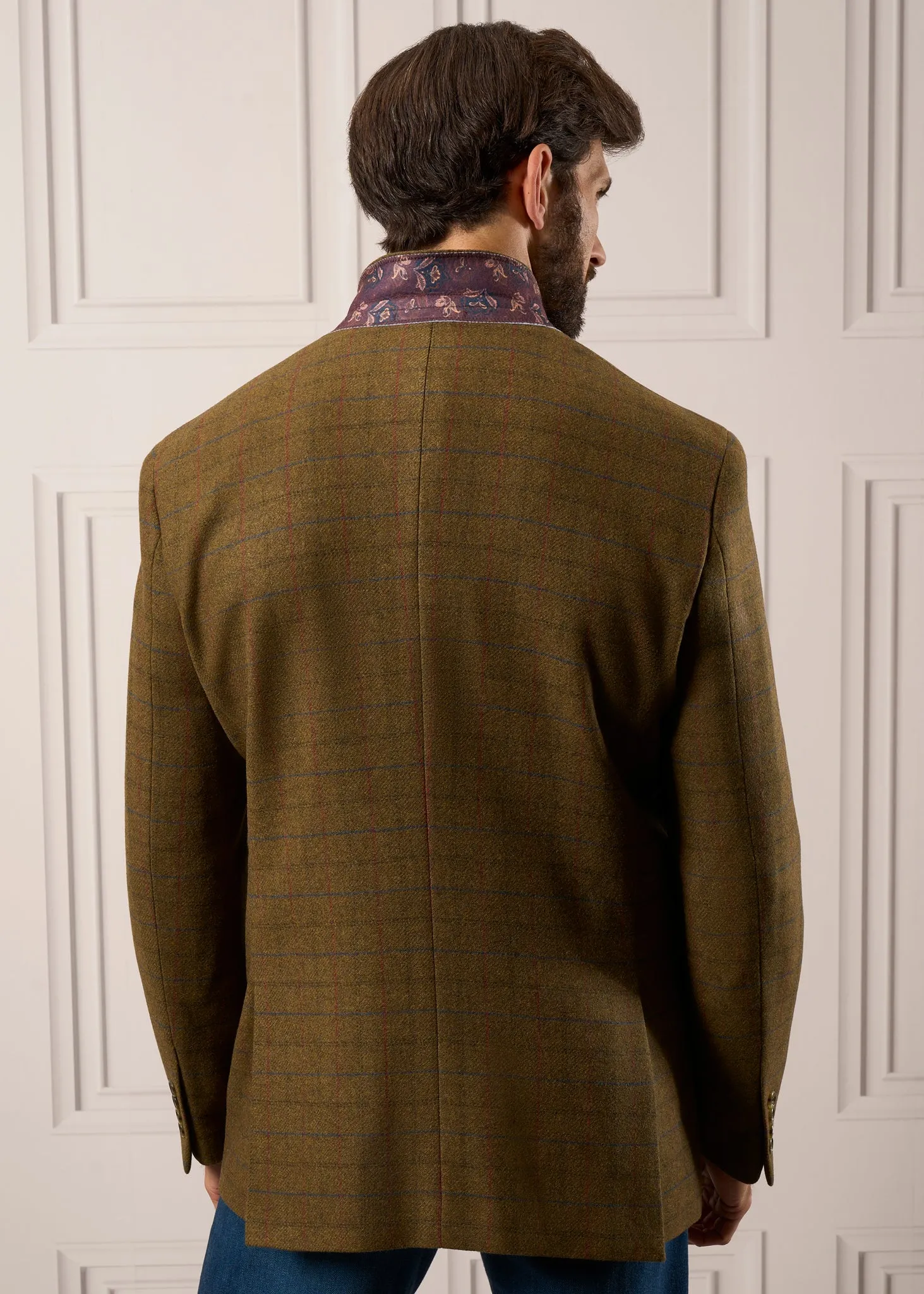 Regular Fit Moor Surrey Tweed Lined Blazer with Optimal Title