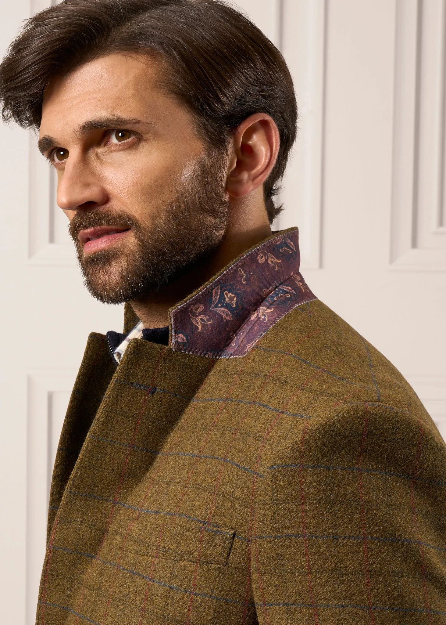 Regular Fit Moor Surrey Tweed Lined Blazer with Optimal Title