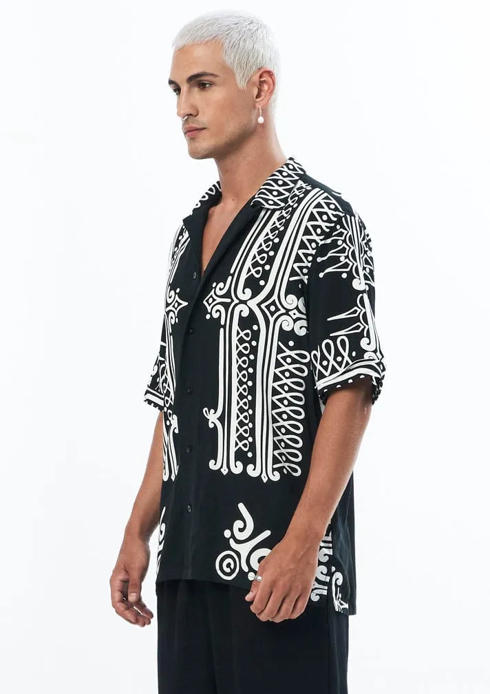 TEMPLE PARTY SHIRT IN BLACK