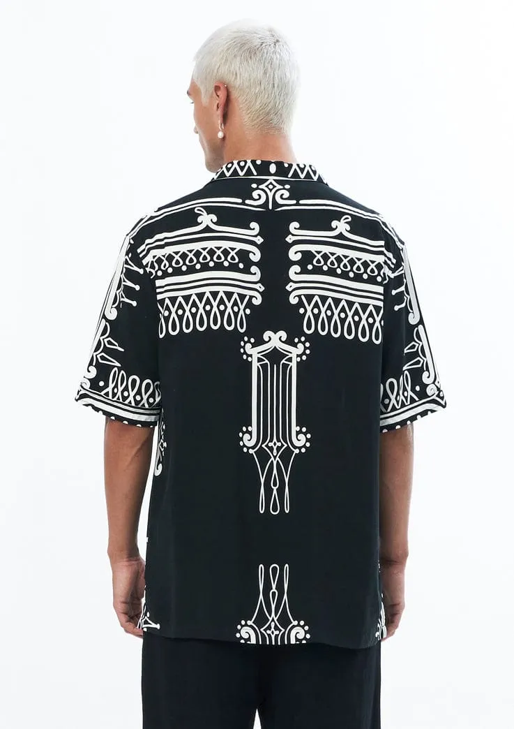 TEMPLE PARTY SHIRT IN BLACK