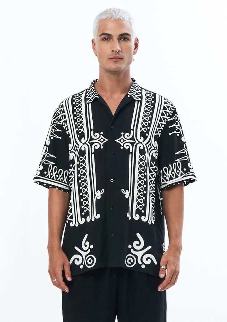 TEMPLE PARTY SHIRT IN BLACK