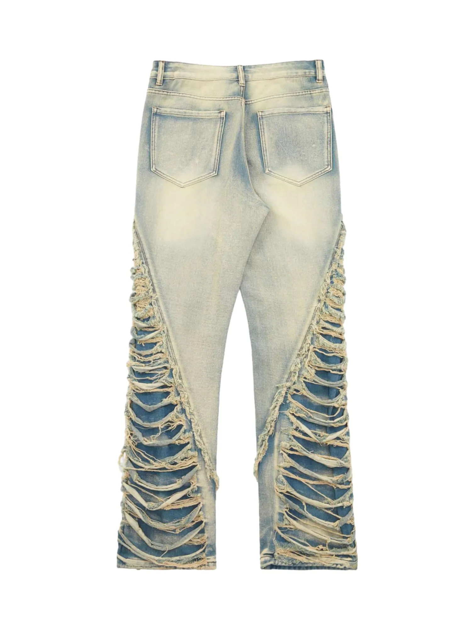 Thesupermade Ripped Double Straight Jeans - 2007