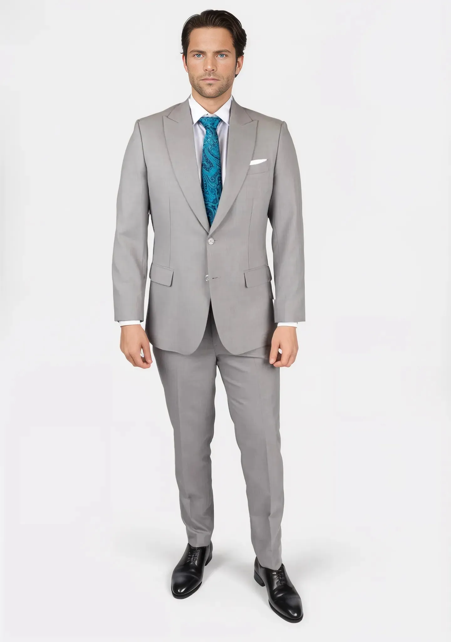 Thompson Harbor Grey Sharkskin Suit