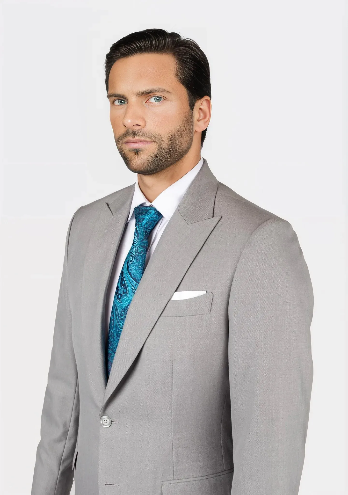 Thompson Harbor Grey Sharkskin Suit