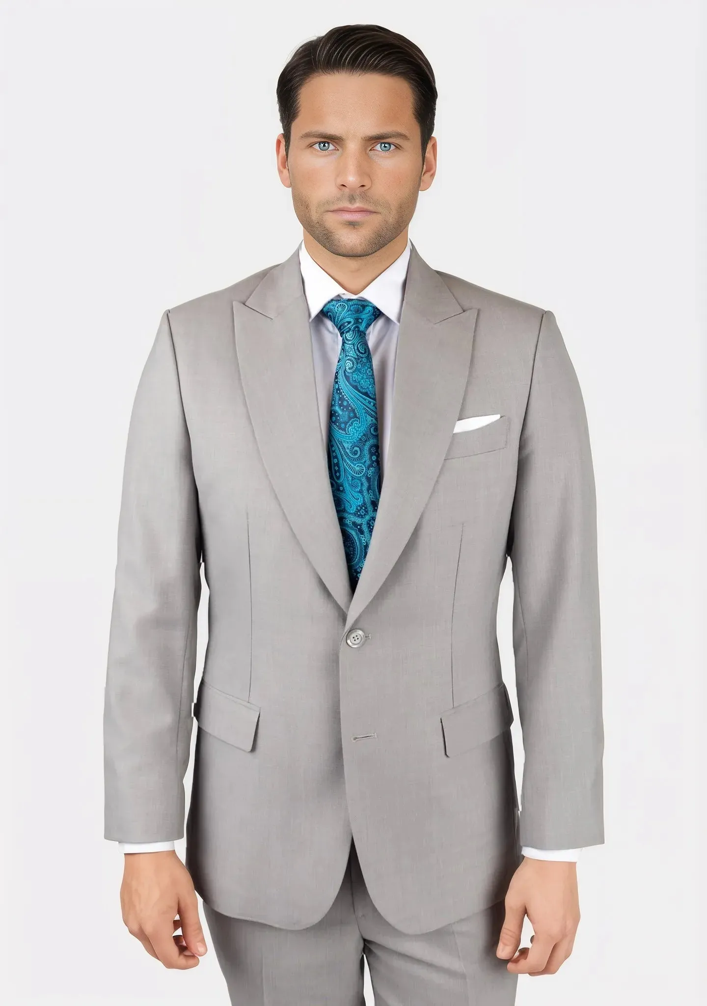 Thompson Harbor Grey Sharkskin Suit