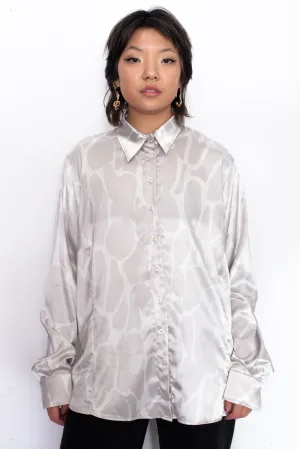 Vintage 90s Satin Pattern Shirt