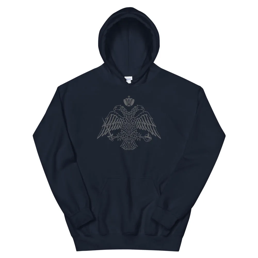 Vintage Gray Byzantine Eagle Unisex Hoodie