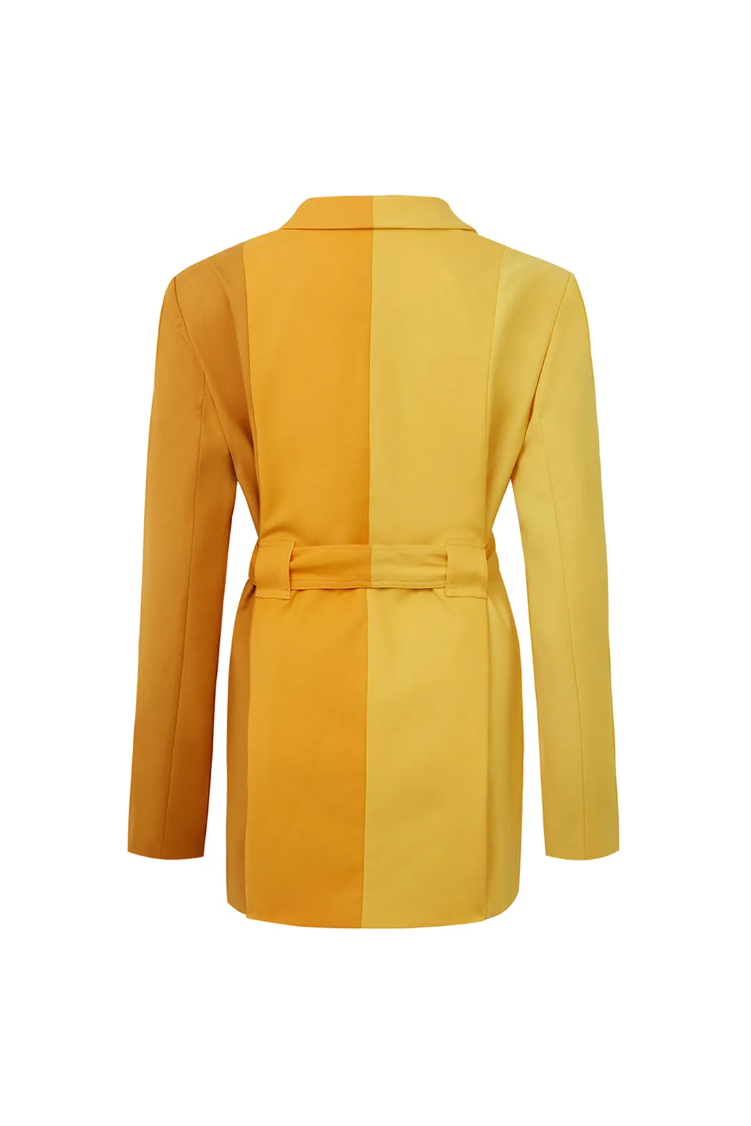 Waist suit jacket | Yellow suit jacket | Street style suit jacket