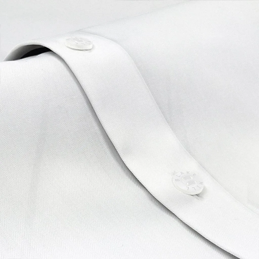 White with Satellite Interference Button-Down Shirt