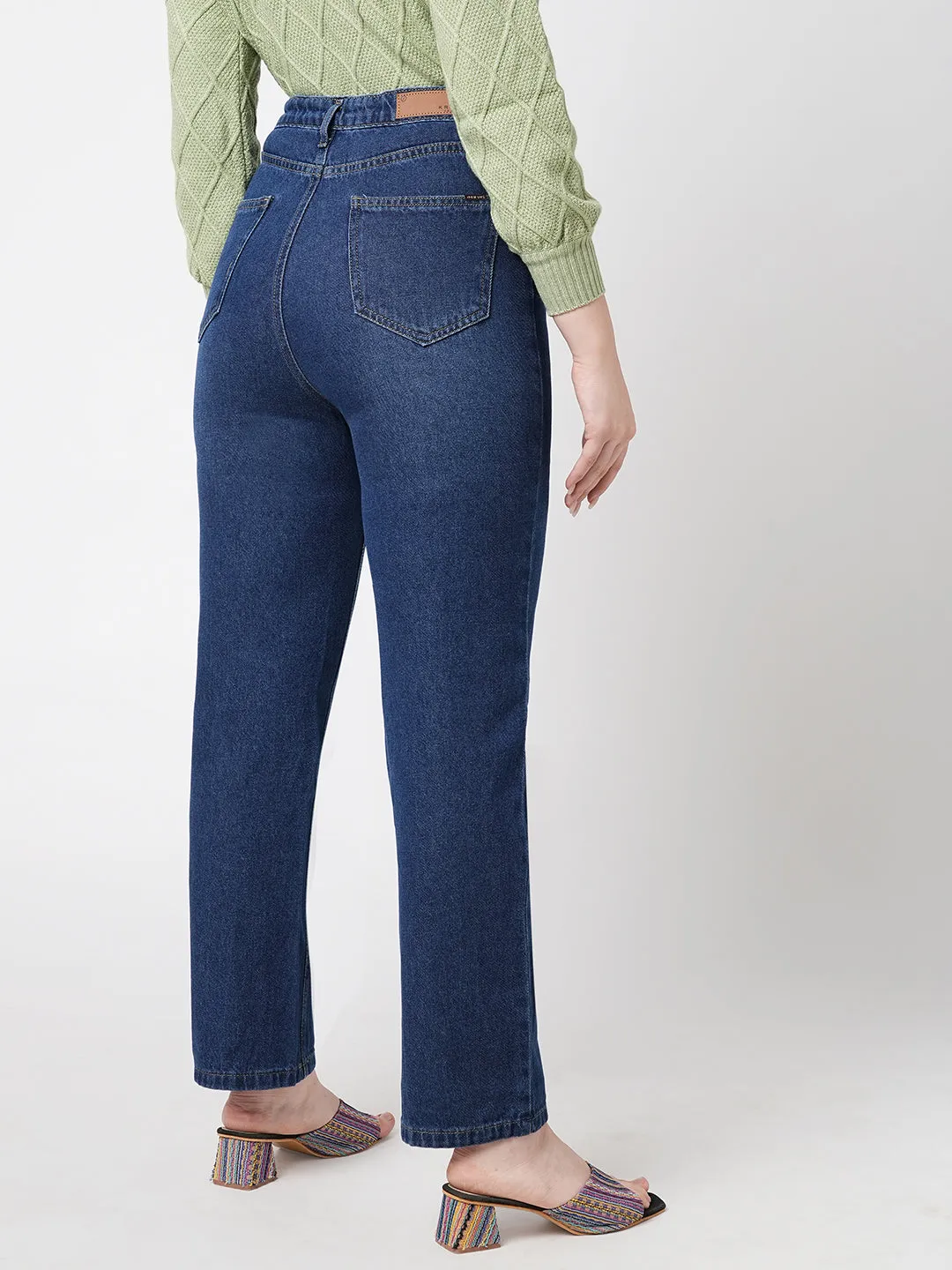 Women High-Rise Loose Straight Fit Jeans