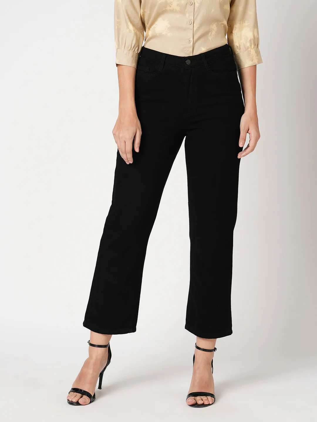 Women High-Rise Loose Straight Fit Jeans