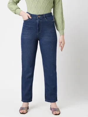 Women High-Rise Loose Straight Fit Jeans