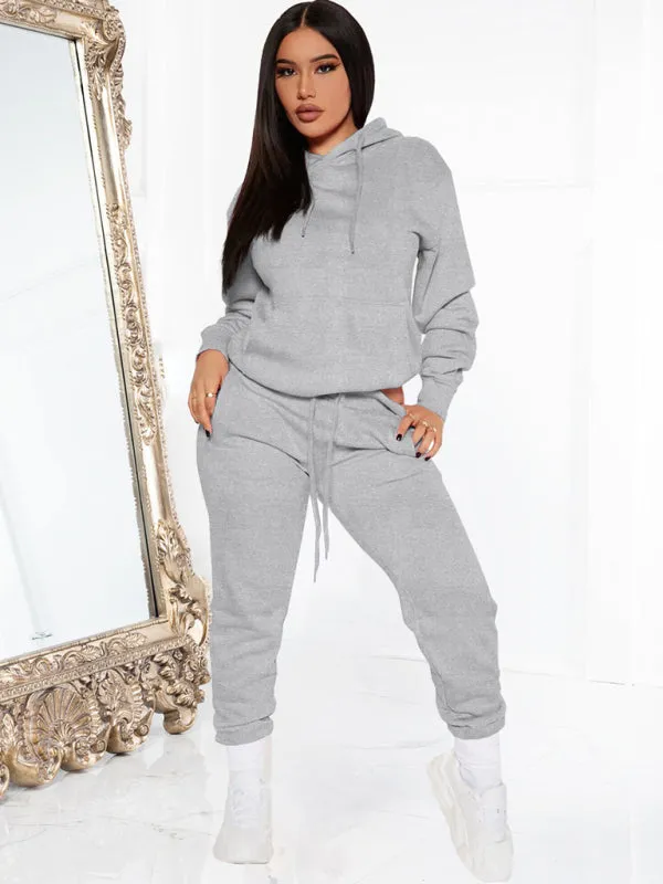 Women’s Drawstring Hoodie And Matching Joggers